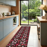 Holidays Season Vintage Style Hallway Retro Runner Rug - Nordic Folkloric