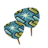 Triangle 60s Retro Tripod Nesting Table Set, Green Blue