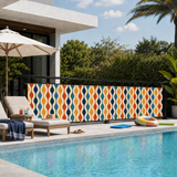 60s Retro Garden Privacy Screen – Waterproof Patio & Railing Cover