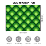 Green Extra Large Peacock Eyes Retro 70s Rug – Midcentury Non-Slip Carpet