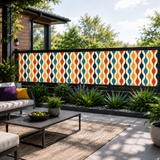 60s Retro Garden Privacy Screen – Waterproof Patio & Railing Cover