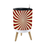 Sunburst 70s Style Planter with Wooden Legs: Retro Midcentury Home Decor