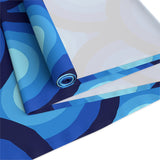 Blue Peacock Eye Retro 70s Table Runner in 2 Sizes - Midcentury Decor