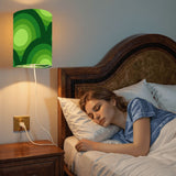 70s Retro Wall Sconces Set –  Smart LED, Green Concentric Circles