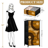 Brown Black Midcentury Modern Retro 70s Dresser – 4-Drawer Storage