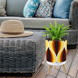 Retro Flower Pot - 70s Midcentury Scandi Style Plant Pot with Wooden Legs