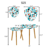 Triangle 60s Retro Tripod Nesting Table Set, Cat Geometric