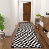 Vintage Retro Chessboard Runner Rugs | 80s Op-Art Home Decor