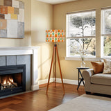 Scandi Retro Nordic Tripod Floor Lamp, 1950s Style Pattern