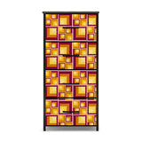 60s Atomic Retro Dresser: Midcentury Modern Steel Frame Fabric Storage Cabinet