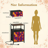 Retro 60s Midcentury Bedside Cabinet with Integrated Power Access