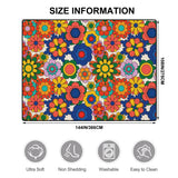 70s Flowr Power Retro Midcentury Rug – Floral Soft Non-Slip Area Carpet