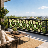 Mid-Century Outdoor Privacy Screen – Retro Bubbles Balcony Cover