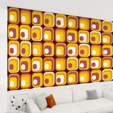 Midcentury Modern Wallpaper – 70s Retro Squares Peel and Stick Mural