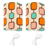 50s Retro Wall Sconces Set –  Smart LED, Geometric Orange