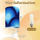 70s Retro Wall Sconces Set –  Smart LED, Blue Concentric Circles