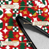 Holidays Season Vintage Style Hallway Retro Runner Rug Red Green White