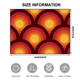 Large Retro 70s Area Rug 12x9 ft – Midcentury Plush Non-Slip Carpet