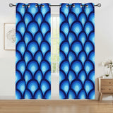 Midcentury Modern Peacock Eye Blackout Curtains: 70s Retro Multi Sizes