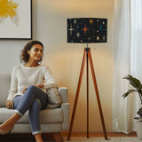 Atomic Wooden Tripod Lamp – 60s Retro Midcentury Modern Floor Light