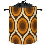 Retro Midcentury Laundry Basket with Drawstring – Collapsible Hamper