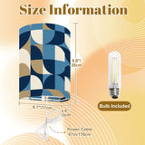 70s Retro Wall Sconces Set –  Smart LED, Blue Geometric