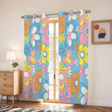 Floral 70s Midcentury Curtains: Pastel Colors Retro Blackout Drapes