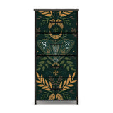Folkloric 60s Scandi Retro Dresser: Vintage Steel Frame Fabric Storage