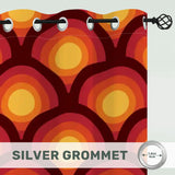 Midcentury Modern Peacock Eye Blackout Curtains: 70s Retro Multi Sizes