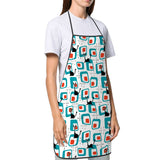 Atomic Cat Kitchen Apron – Retro 50s 60s Design with Utility Pocket