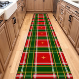Red & Green Vintage Style Tartan Christmas Runner Rug 24" × 120"