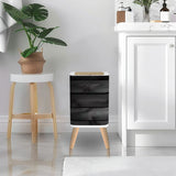 Black & Gray Faux Wood Backdrop – Supremetones Retro Square Trash Can