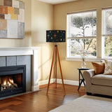 Atomic Wooden Tripod Lamp – 60s Retro Midcentury Modern Floor Light
