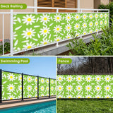 70s Daisies Fence Cover – Retro Waterproof Garden Privacy Screen