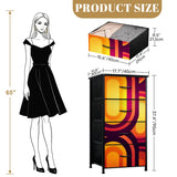 Atomic Era Storage Dresser – Midcentury Modern 4-Drawer Fabric Cabinet