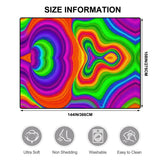 Psychedelic 70s Retro Rug 4:3 – Large Midcentury Plush Non-Slip Area Rug