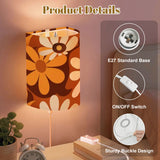 70s Retro Wall Sconces Set –  Smart LED, Flowers Orange