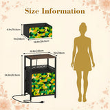 70s Retro Midcentury Bedside Cabinet with Power Outlet & USB Ports