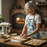 Atomic Cat Kitchen Apron – Retro 50s 60s Design with Utility Pocket