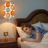 50s Retro Wall Sconces Set –  Smart LED, Geometric Orange