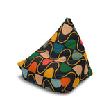 60s Retro Bean Bag Chair Cover -Midcentury Modern Home Decor