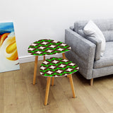 Triangle 60s Retro Tripod Nesting Table Set, Green Geometric