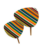 Triangle 60s Retro Tripod Nesting Table Set, Multicolor Stripes