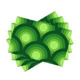 70s Green Midcentury Modern Placemats – Double Sided Retro Table Mats