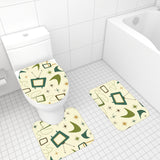 60s Retro Atomic Bathroom Rugs Set | Midcentury Modern Bathroom Decor