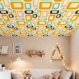 Retro 60s Self-Adhesive Wall Panel Kit: Stick & Peel Waterproof PVC Tiles