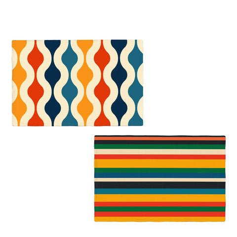 Midcentury Modern Placemats – Double Sided Reusable Table Mats
