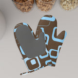 Midcentury 60s Modern Oven Mitts – Heat Resistant Silicone Pair