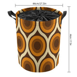 Retro Midcentury Laundry Basket with Drawstring – Collapsible Hamper
