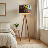 Cestino scandinavo moderno mid-century con coperchio: pattumiera retrò nordica